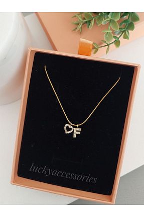 گردنبند استیل ( فولاد ) طلائی زنانه استیل (فولاد) LUCKY ACCESSORIES - کد 808691561