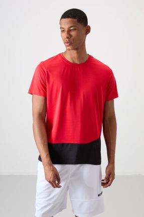 تی شرت قرمز مردانه رگولار یقه گرد تکی جوان کد 831001945