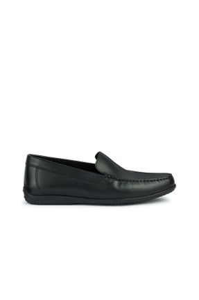 کفش لوفر مشکی مردانه چرم طبیعی پاشنه کوتاه ( 4 - 1 cm ) کد 818280207