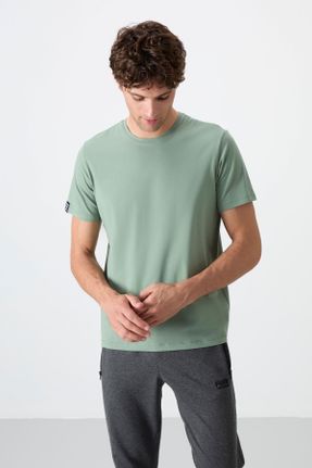 تی شرت طوسی مردانه رگولار یقه گرد پنبه (نخی) تکی جوان کد 831014969