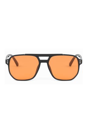 عینک آفتابی نارنجی زنانه 53 UV400 مات هندسی کد 831101736