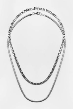 گردنبند جواهر مردانه آهن کد 816101114