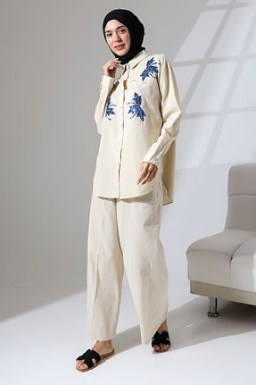 ست بالاتنه و پائین تنه بژ زنانه بافتنی Mihran Butik - کد 831304537