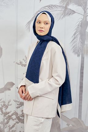 شال سرمه ای زنانه پنبه ای ARMANDA - کد 753771621