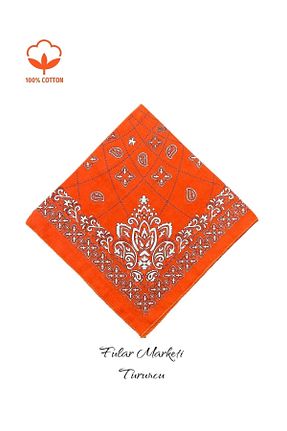 باندانا نارنجی پنبه ای Fular Marketi - کد 338821408