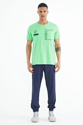 تی شرت سبز مردانه رگولار یقه گرد تکی جوان کد 666200797