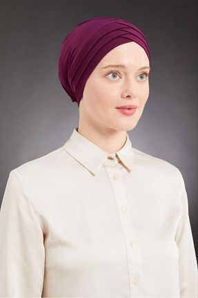 کلاه شنای حجاب بنفش زنانه mikam - کد 831180448