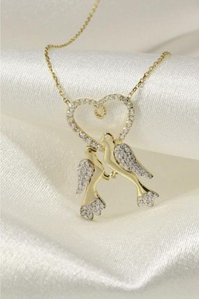 گردنبند نقره زرد زنانه 925 عیار In Love - کد 65188578