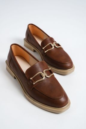 کفش لوفر قهوه ای زنانه پلی اورتان پاشنه کوتاه ( 4 - 1 cm ) کد 779054159