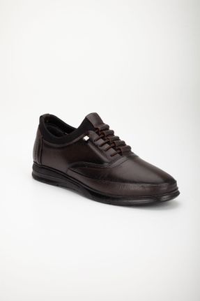 کفش کژوال قهوه ای مردانه چرم طبیعی پاشنه کوتاه ( 4 - 1 cm ) پاشنه ساده کد 803866134