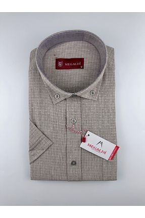 پیراهن بژ مردانه رگولار MEGALDİ - کد 831439569