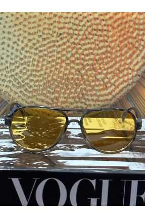 عینک آفتابی خاکی بچه گانه 65 UV400 پلاستیک مات قطره ای کد 831465808
