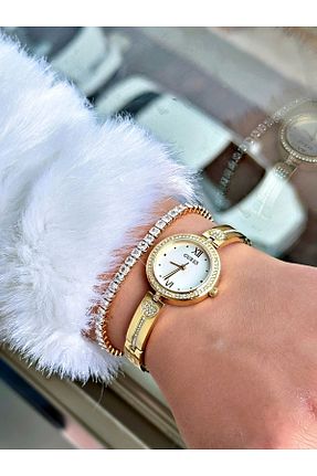 ساعت مچی طلائی زنانه 26-30 میلی متر Guess - کد 831604849