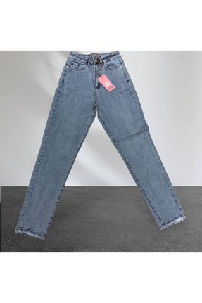 شلوار جین آبی زنانه پاچه تنگ جین ساده کد 831598289
