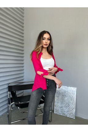 پیراهن صورتی زنانه اسلیم فیت BAJAR - کد 831604125