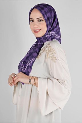 روسری بنفش پلی استر Alvina - کد 801113901