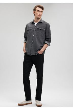 شلوار جین مشکی مردانه پاچه ساده پنبه (نخی) استاندارد کد 367330051