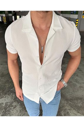 پیراهن سفید مردانه اورسایز LEYEL Moda - کد 830926827