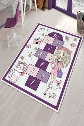 فرش بچه گانه بنفش پلی استر Viva Weaver