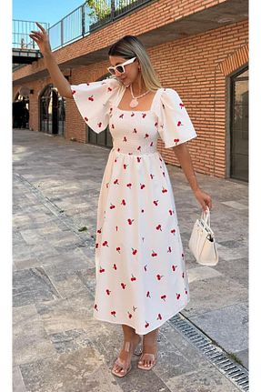 لباس سفید زنانه بافتنی şems fashion - کد 831090473