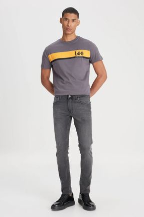 شلوار جین طوسی مردانه پاچه تنگ فاق افتاده استاندارد کد 831001756