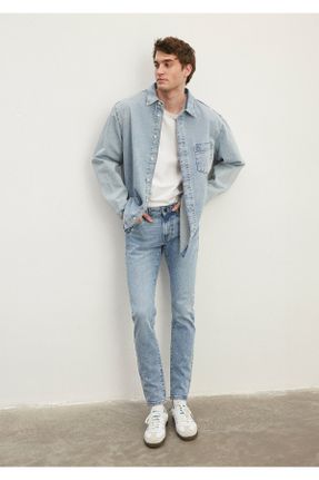 شلوار جین آبی مردانه پاچه تنگ جین کد 806820761