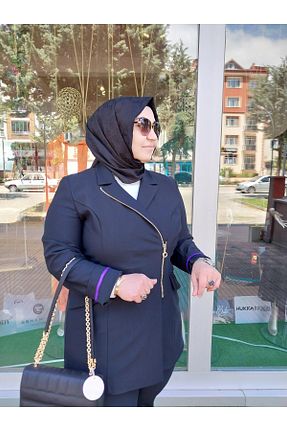 ست بالاتنه و پائین تنه سرمه ای زنانه بافتنی Ghisa - کد 831468310