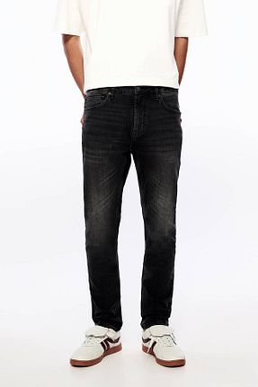 شلوار جین مشکی مردانه پاچه ساده Pull & Bear - کد 827323767