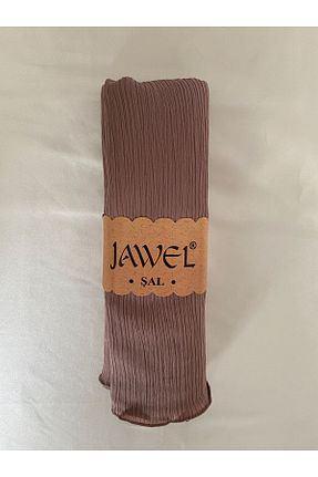 شال قهوه ای زنانه پنبه ای JAWEL - کد 831126408