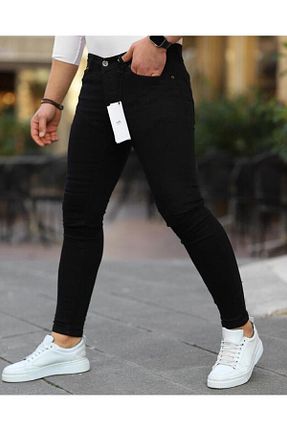 شلوار جین مشکی مردانه پاچه تنگ Balance Moda - کد 195385557