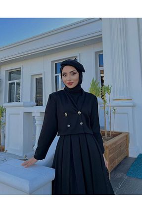 ست بالاتنه و پائین تنه مشکی زنانه بافتنی Laraxstella - کد 790520370