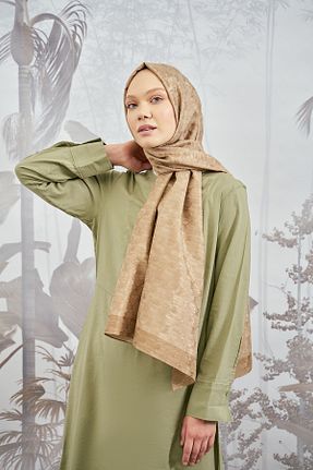 شال قهوه ای زنانه پنبه ای ARMANDA - کد 753772840