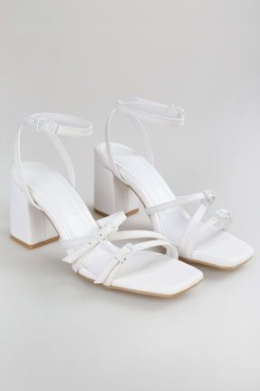 کفش پاشنه بلند کلاسیک سفید زنانه چرم مصنوعی پاشنه ضخیم پاشنه متوسط ( 5 - 9 cm ) کد 831545718
