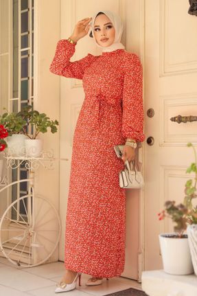 لباس قرمز زنانه رگولار بافتنی پلی استر کد 831172395