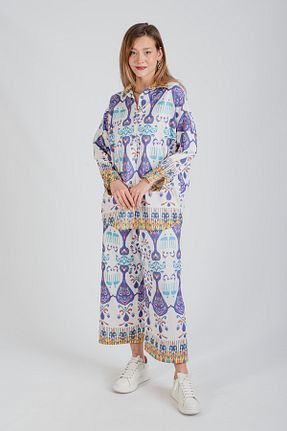 ست بالاتنه و پائین تنه رنگی زنانه تریکو Hatun Atila - کد 831232521