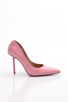 کفش پاشنه بلند کلاسیک صورتی زنانه چرم مصنوعی پاشنه نازک پاشنه متوسط ( 5 - 9 cm ) کد 775155299
