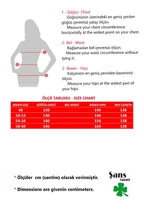 لباس سایز بزرگ مشکی زنانه ویسکون Şans - کد 830324024