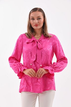 بلوز سایز بزرگ صورتی زنانه سایز بزرگ Loom Boutique - کد 826340365