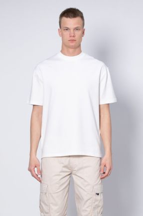 تی شرت سفید مردانه رگولار تکی کد 812060243