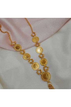 گردنبند جواهر طلائی زنانه برنجی IŞILDAGOLD - کد 829940395