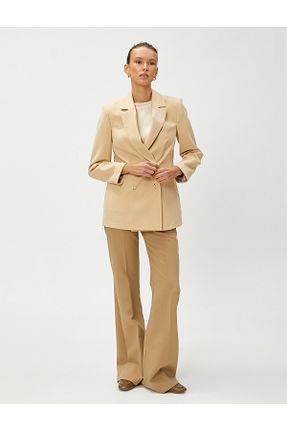 کت بلیزر قهوه ای زنانه Blazer Koton - کد 679673801