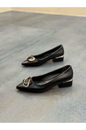 کفش پاشنه بلند کلاسیک مشکی زنانه پاشنه ضخیم DİVA - کد 831253329