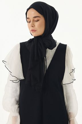 دستمال گردن مشکی زنانه پنبه (نخی) کد 831634948