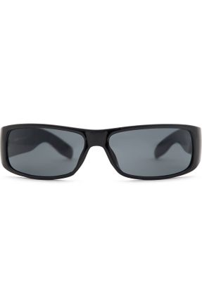 عینک آفتابی مشکی مردانه 50 آینه ای مستطیل کد 812027996