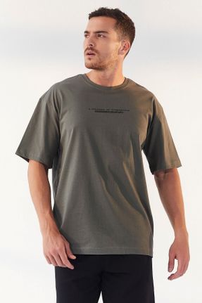 تی شرت سبز مردانه رگولار یقه گرد تکی جوان کد 114517926
