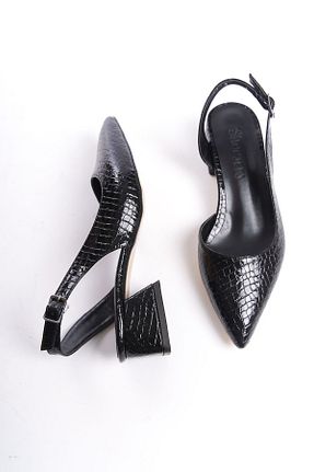 کفش پاشنه بلند کلاسیک مشکی زنانه ساتن Shoesers - کد 814619323