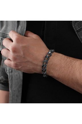 دستبند نقره مشکی مردانه 925 عیار In Love - کد 40808915