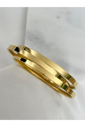 دستبند استیل زرد زنانه فولاد ( استیل ) کد 816129331