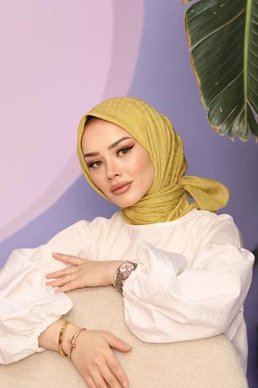 روسری زرد پنبه ای İpekel - کد 824479878