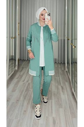 ست گرمکن حجاب سبز زنانه رگولار moda4b - کد 831791494